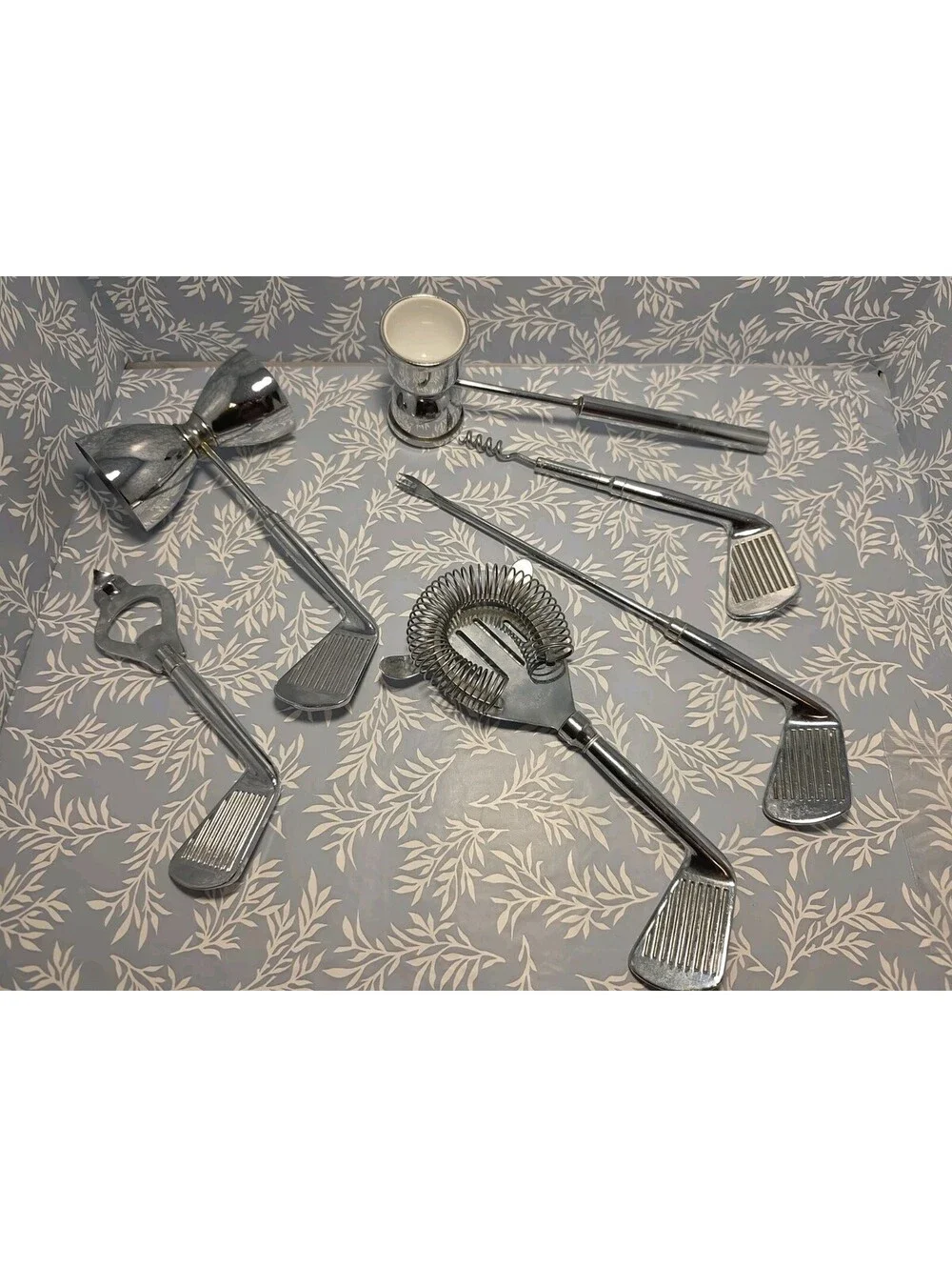 6pc. Vintage Novelty Golf Club Putter Tools Set Bar Accessories Man Cave Drinks